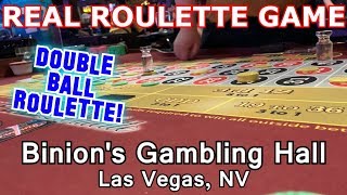 LIVE DOUBLE BALL ROULETTE  FUN OR NO  Binions Casino Las Vegas NV  LR10  Inside the Casino [upl. by Anpas]