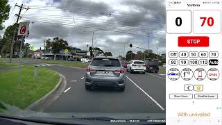 Driving Templestowe to Eastland with Speed Limit Alerts web app [upl. by Enomad]