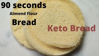 90 Seconds Keto Bread In The Microwave  Best Almond Flour Bread Recipe [upl. by Burman694]