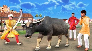 Giant Bull amp Lazy Farmer बड़ा बैल Hindi Comedy Video [upl. by Hakkeber]