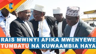 RAIS MWINYI AFIKA MWENYEWE TUMBATU LEO NA KUWAAMBIA KAULI HIZI ZA MATUMAINI [upl. by Ynalem84]