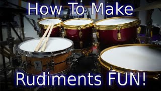 3 Great Rudiments For Drum Fills  Applying Rudiments To The Drum Set  DRUM LESSON [upl. by Legyn]