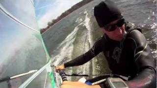 Windsurfing Creve Coeur Lake Longboard Sailing [upl. by Kcirdor]