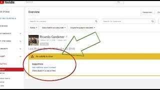 YouTube No Activity to show Analytics Fix5 solutions [upl. by Neehs260]