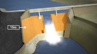 Seqwater explains How ungated dams work animation [upl. by Anelrahc]