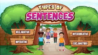 Types of Sentences for Kids  Declarative Interrogative Imperative and Exclamatory [upl. by Arva848]