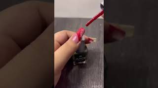 Easy Nailart using striping tape 💅💅nailart youtubeshorts naildesigns notoolnailart shorts2024 [upl. by Enelyar]