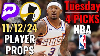 PRIZEPICKS UNDERDOG NBA TUESDAY 1112 CORE PLAYER PROPS [upl. by Annwahsal]