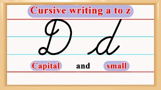 cursive writing a to z capital and small letters [upl. by Dunham933]