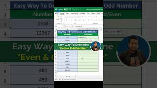 The Easiest Way to Find Odd and Even Numbers in Excel 😮 shorts [upl. by Salkin]