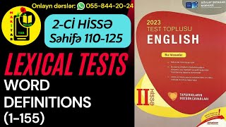 DİM YENİ 2Cİ HİSSƏ TEST TOPLUSU 2023 LEXICAL TESTS  WORD DEFINITIONS 1155 [upl. by Aseretairam]