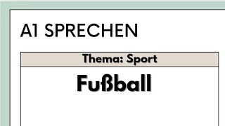 A1 Sprechen GoetheZertifikat  Teil 2 [upl. by Sherburn]