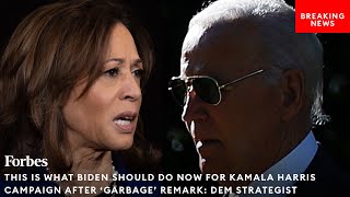 This Is What Biden Should Do Now For Kamala Harris Campaign After Garbage Remark  Dem Strategist [upl. by Adnolaj334]