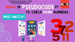 How to write pseudocode  What is Pseudocode  Prime Number  Pseudocode amp Flowchart [upl. by Amikat]