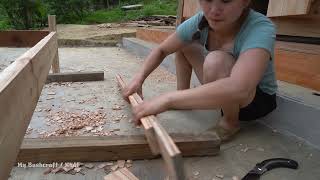 How To Make Wooden Bed Carpentry Skills To Make Bed Shower  Nhất My Bushcraft [upl. by Suilmann]