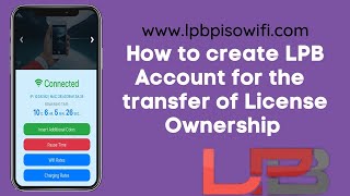 How to create an LPB AccountWifi Vendo Transfer of Ownership [upl. by Theis768]