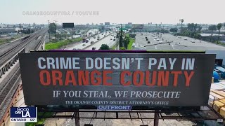 Billboards warn Crime doesnt pay in Orange County [upl. by Lynea]