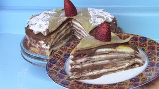 Pastel de Crepas Exquisito y facilísimo Postre sin horno  Episodio 69 [upl. by Esorbma]