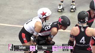 2018 International WFTDA Championships Game 3 Gotham Girls Roller Derby v Texas Rollergirls [upl. by Imena776]