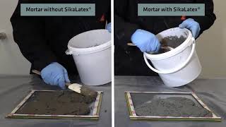 Bonding Agent and Mortar Admixture  SikaLatex [upl. by Ainolopa]