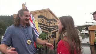 ‘A dream come true’ Gold medalist Ethan Katzberg returns home to Nanaimo [upl. by Eednas]