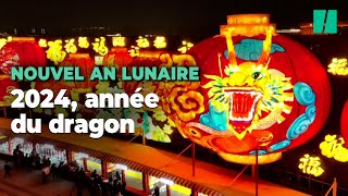 Les images très colorées du passage de la Chine dans l’année du dragon [upl. by Annabella]