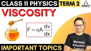 What is Viscosity Class 11 Physics Term 2 Important Topic For Final Exam [upl. by Bohlin534]