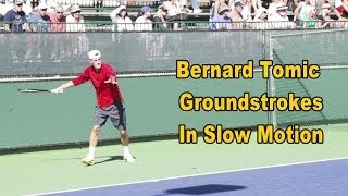 Bernard Tomic Groundstrokes In Slow Motion [upl. by Ycnahc]