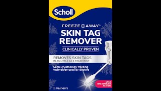 NEW Scholl Freeze Away Skin Tag Remover effectively removes skin tags in as little as 1 treatment [upl. by Guilbert478]