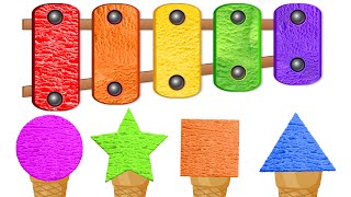 Best Learning Videos for Toddlers  Ep 8  Learn Colors with Ice Cream Scoops with Xylophone [upl. by Fromma943]