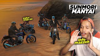 PASUKAN HONDA CB SUNMORI KE PANTAI BARENG MAZEH MAZEH INDONESIA wkwk [upl. by Lynett]