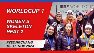 IBSF WORLDCUP 1 Pyeongchang  Womens Skeleton  Heat 2 [upl. by Nwonknu]