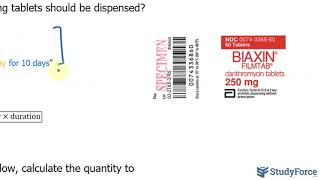 Calculate the quantity of medicine to dispense [upl. by Notffilc708]