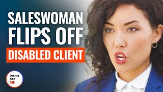 SALESWOMAN FLIPS OFF DISABLED CLIENT  DramatizeMe [upl. by Etta464]