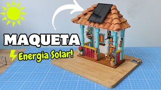 Cómo Hacer una Maqueta de ENERGIA SOLAR FACIL⚡ [upl. by Tarfe259]