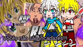 4 Cavaleiros do Apocalipse react RapIncapaz  Meliodas e Ban  FeatMTD  AniRap [upl. by Aisyle379]