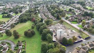 York House BD10 Bradford West Yorkshire Demolition September 2024 Drone video [upl. by Poppy838]