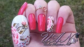 Passo a passo Coral Fashion  Unhas Artísticas Nill [upl. by Blanding]