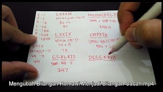 Mengubah Bilangan Romawi Menjadi Bilangan Cacah  Banyak Contoh Soal [upl. by Eybbob]