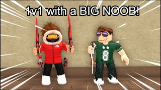 1v1 with a BIG NOOB in Murder Mystery 2 [upl. by Gnoy426]