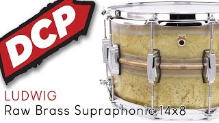 Ludwig Supraphonic Raw Brass Snare Drum 14x8 [upl. by Ailb341]