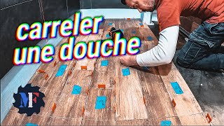 Je pose le CARRELAGE dans la DOUCHE ITALIENNE  Chantier Rénovation Suite Parentale Ep 15 [upl. by Sharlene]