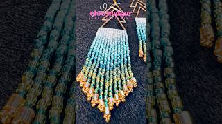 Beading Earrings Beading Tutorials Beading for beginners Quick Beading Beading without a loom [upl. by Glennon8]