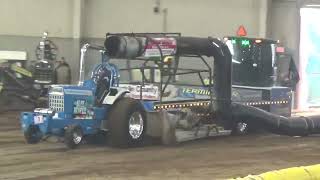 Nathan Graham quotBlue Reaperquot Mod Turbo tractor pull at the Keystone Nationals [upl. by Nemlaz50]