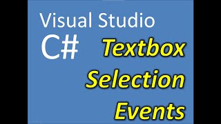 C Visual Studio Textbox Click Events [upl. by Calbert687]