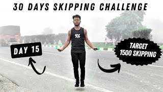 DAY 15 TARGET 1500 SKIPPING  30 DAYS SKIPPING CHALLENGE  FIT WITH JUBI [upl. by Felix75]