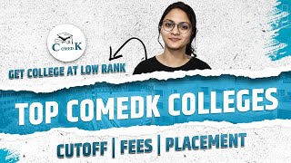 Top COMEDK Colleges At Low Rank  CSE IT amp ECE Cutoff  Placement  Fees  COMEDK Counselling 2023 [upl. by Manno]