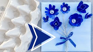 💐 DIY – Blumen aus Eierkarton  Basteln zum Muttertag  UPCYCLING  Basteln [upl. by Fortunia306]