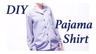 DIY Pajama Shirt  Pajama Top ✂️ パジャマシャツの作り方  Sewing Tutorialㅣmadebyaya [upl. by Helprin]