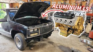 The Aluminum LS is IN THE TRUCK Its 300LBS LIGHTER than the Big Block [upl. by Eiddal410]